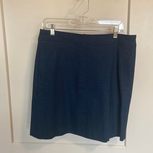 Navy and black short skirt with pattern